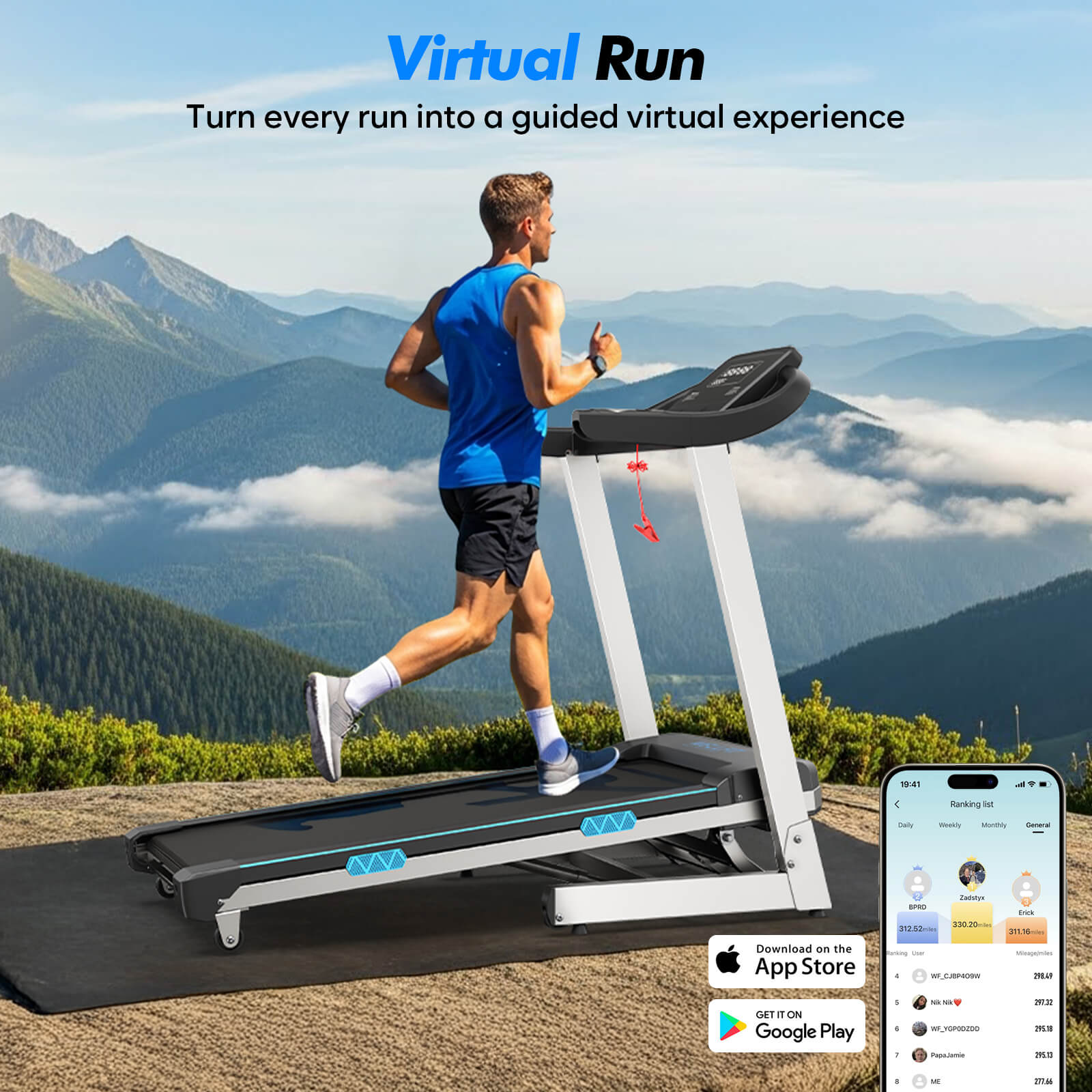 TM007 Foldable Auto 15% Incline Treadmill 200KG Capacity