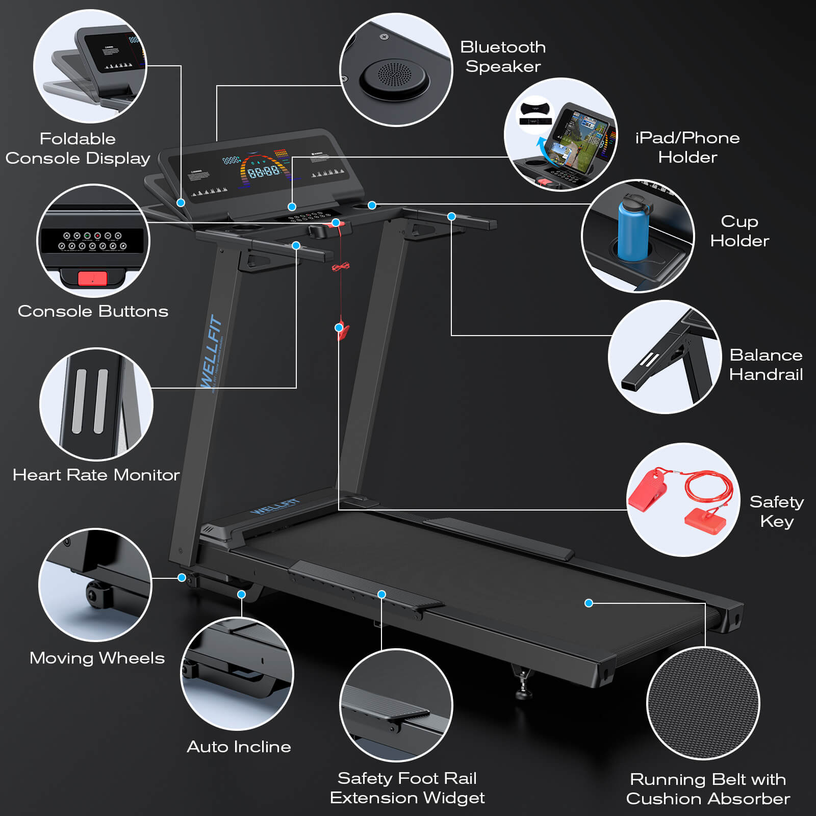 TM029 Heavy Duty Treadmill With 15% Auto Incline