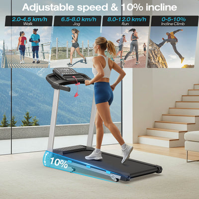 TM015 Klapp-Laufband mit Steigung und Haltegriffen – bis 160 kg belastbar