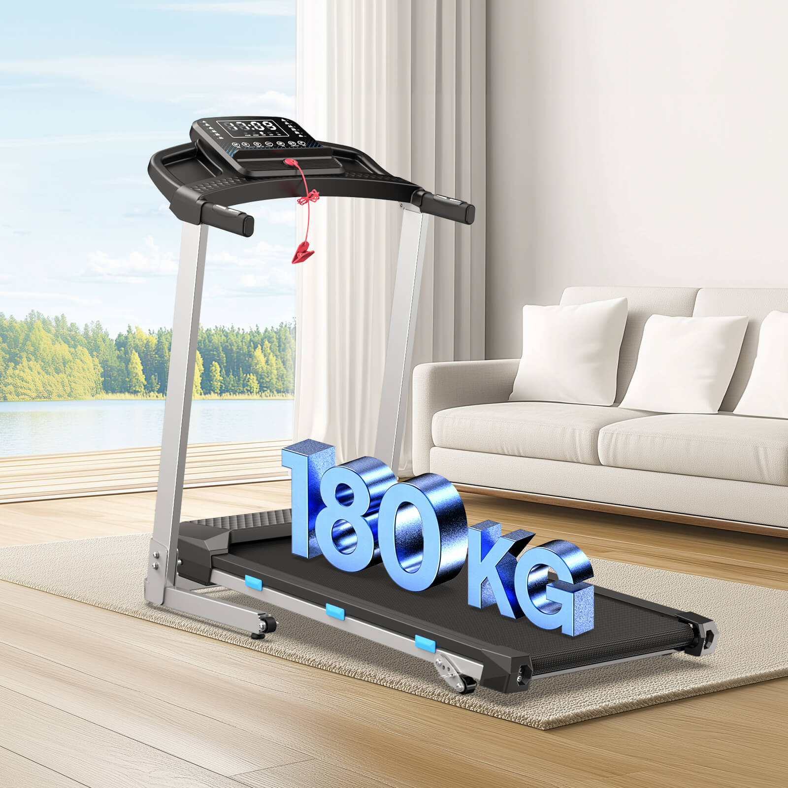 TM015 Klapp-Laufband mit Steigung und Haltegriffen – bis 160 kg belastbar