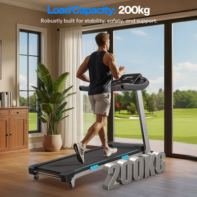 TM007 Foldable Auto 15% Incline Treadmill 200KG Capacity