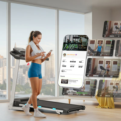 TM015 Klapp-Laufband mit Steigung und Haltegriffen – bis 160 kg belastbar