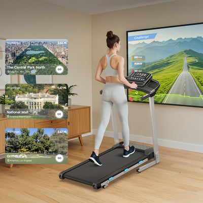 TM015 Klapp-Laufband mit Steigung und Haltegriffen – bis 160 kg belastbar