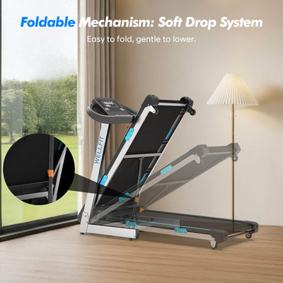 TM007 Foldable Auto 15% Incline Treadmill 200KG Capacity