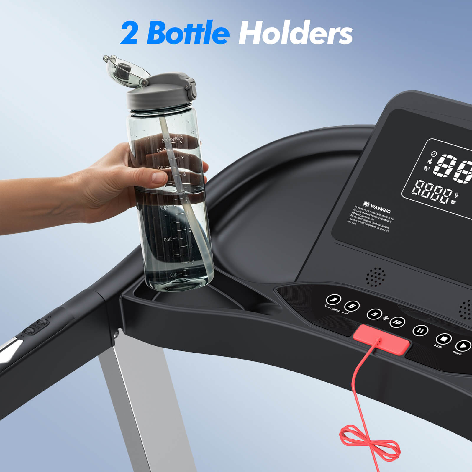 TM007 Foldable Auto 15% Incline Treadmill 200KG Capacity
