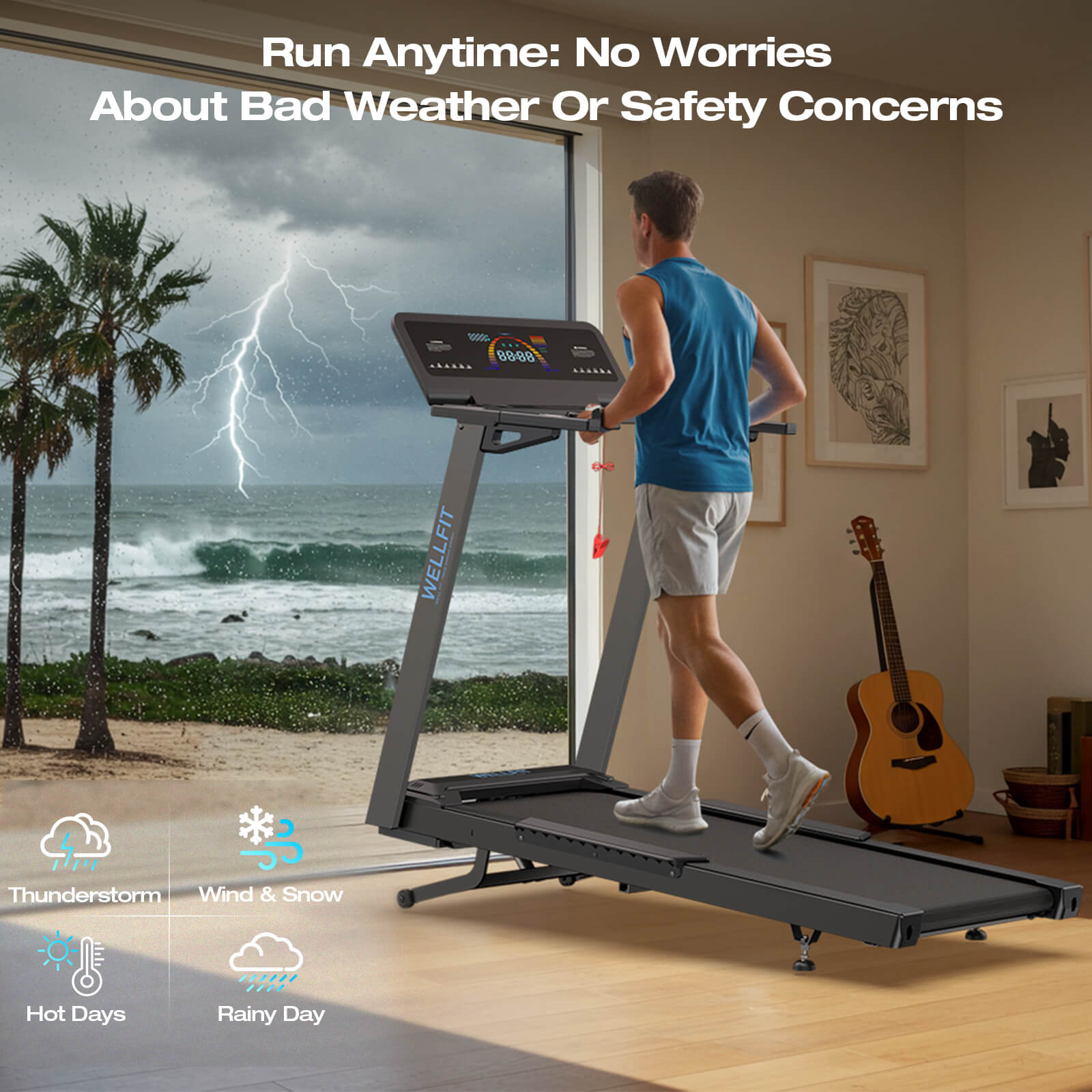TM029 Heavy Duty Treadmill With 15% Auto Incline