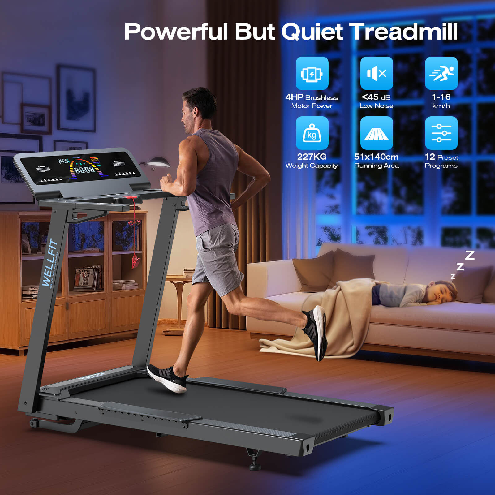 TM029 Heavy Duty Treadmill With 15% Auto Incline