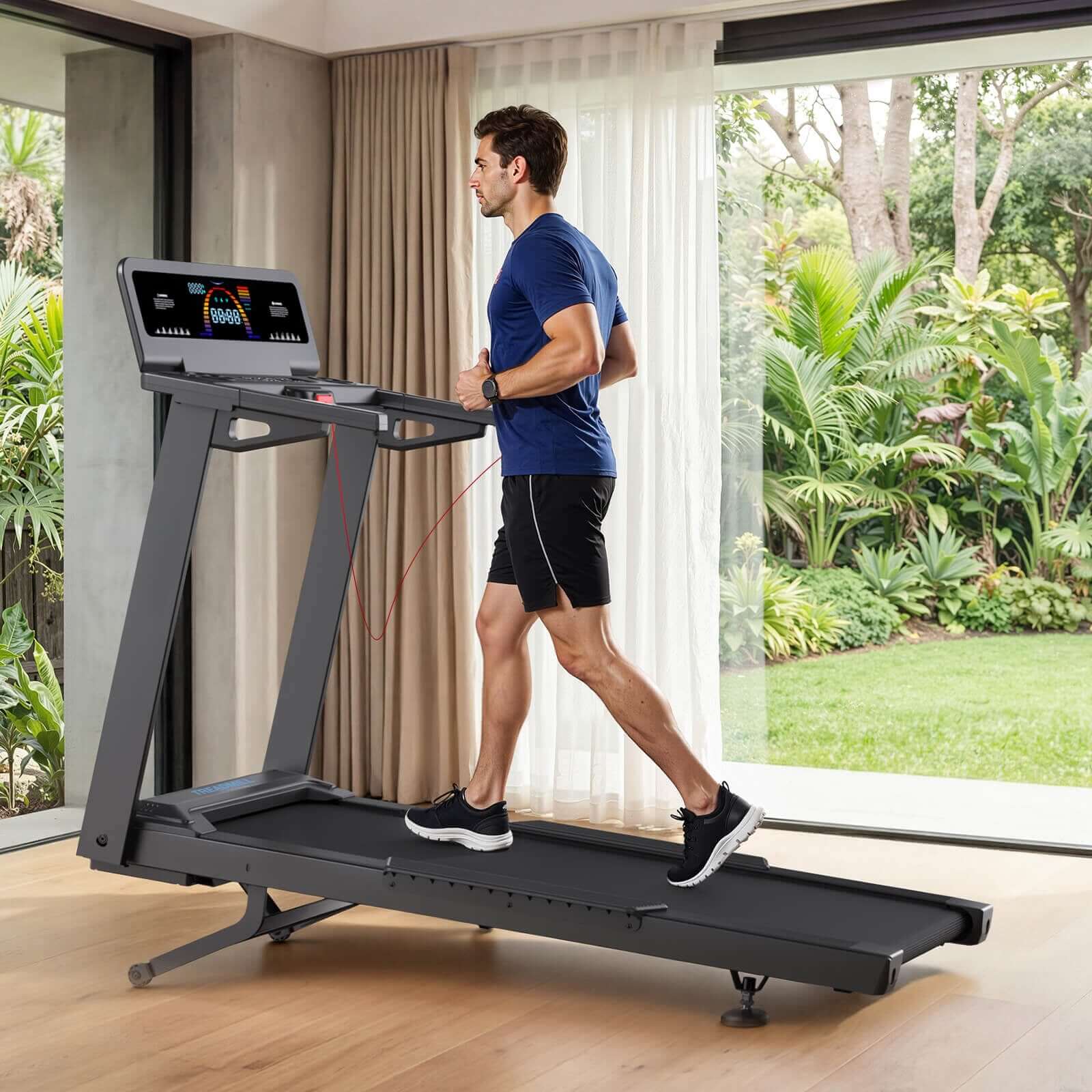 TM029 Heavy Duty Treadmill With 15% Auto Incline, 140×51cm Running Deck, 227kg Capacity
