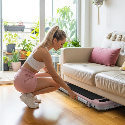 TM037 Pink Walking Pad Folding Treadmill With Incline