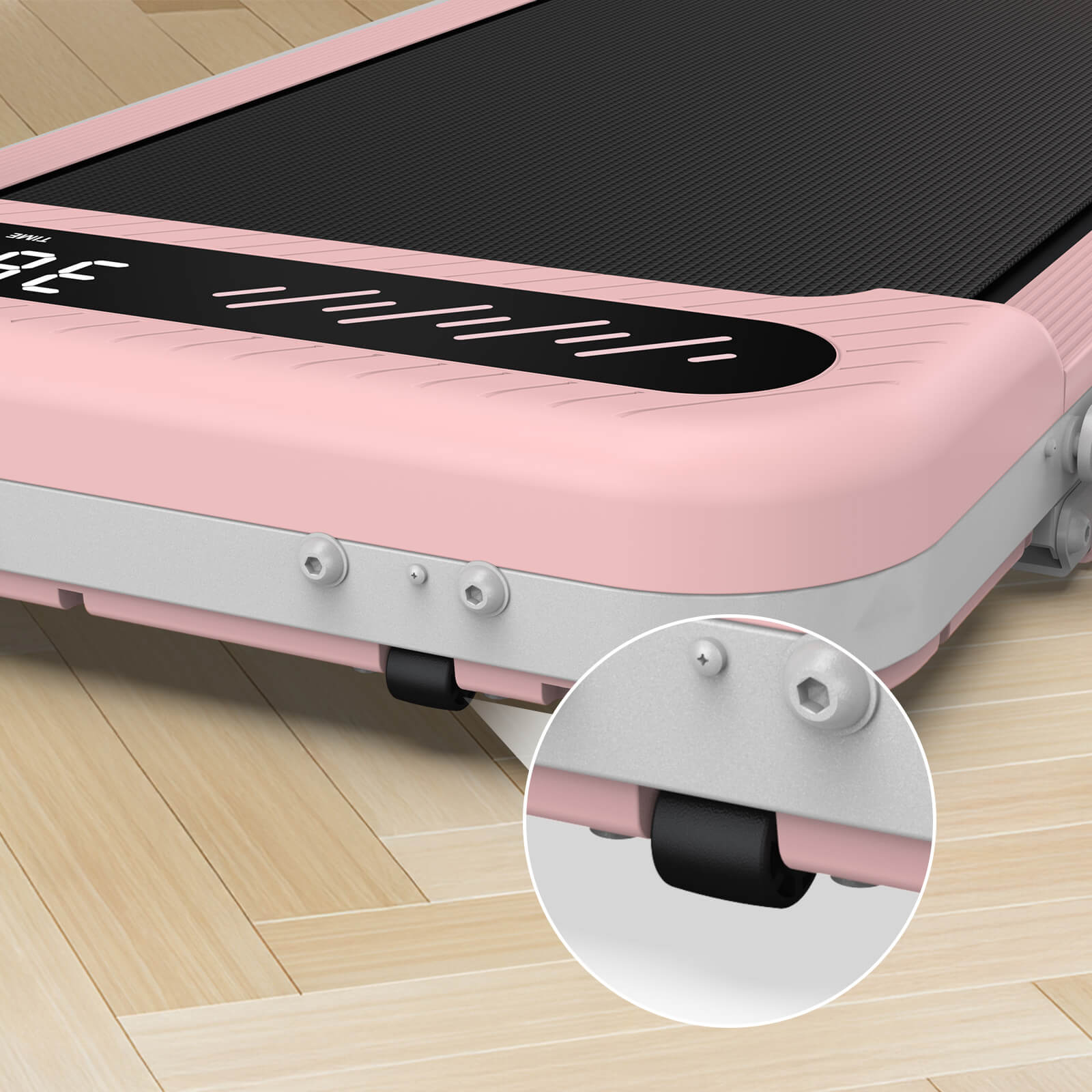 TM037 Pink Walking Pad Folding Treadmill With Incline