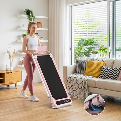 TM037 Pink Walking Pad Folding Treadmill With Incline