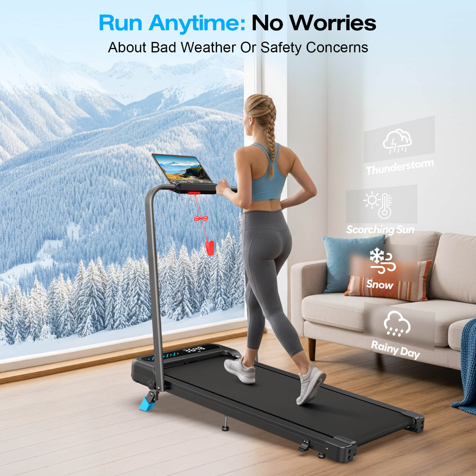 TM037  Folding Treadmill With Incline For Home